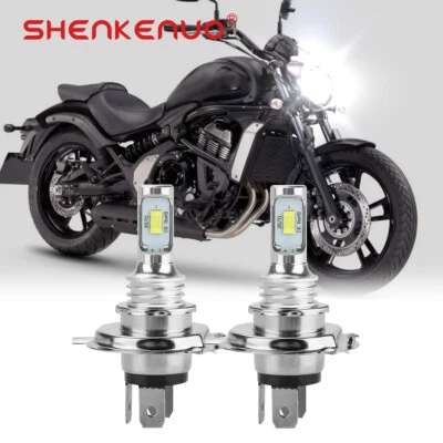 Белые светодиодные лампы для фар Kawasaki Vulcan S 650 EN650 2015-2017 2X 9003 H4 - Изображение 1 из 4