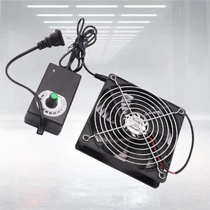 120mm 110V-120V AC Computer Fan with Speed Controller Cooling For X-box Receiv3f - Zdjęcie 1 z 16