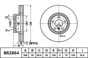 Bendix Ultimate Rear Brake Rotor for Audi Q3 F3 1.4L 16v CZDA 2019 - 2025 - Picture 1 of 2