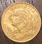 1935-L B szwajcarskie złoto 20 franków Helvetia BU