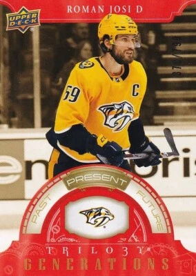 2022-23 Upper Deck Trilogy Red - #TG-10B Roman Josi /799 - Preds - Image 1 of 2
