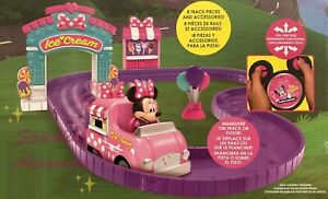NEW Disney Junior Minnie Mouse Ice Cream Truck Track Set Kids Toy Fun Cute Gift!