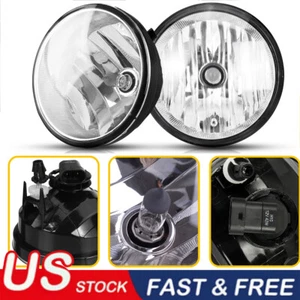 Fit For 2005-2011 Toyota Tacoma 2007-2013 Tundra Clear Fog Light Lamp w/ Bulbs - Picture 1 of 14