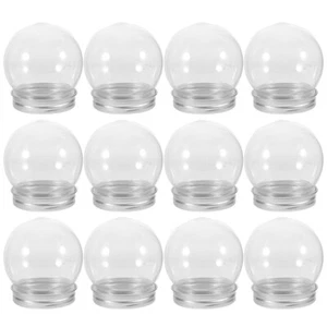12 Pcs Snow Globe Making Kit Small Ball Candy Bottle Fillable Light Bulb - Picture 1 of 12
