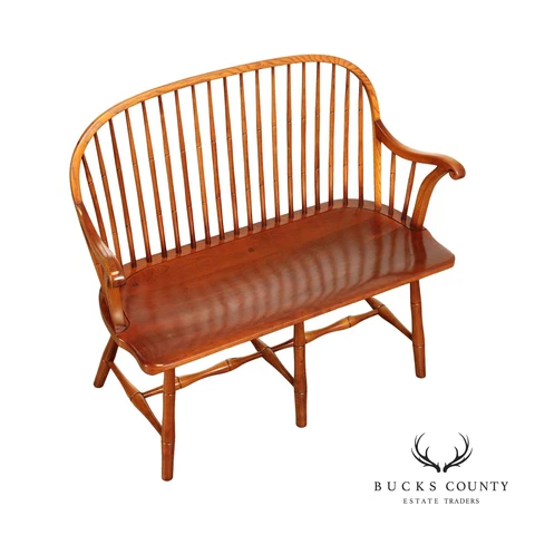 Frederick Duckloe & Bros. Windsor Style Cherry Settee Cover