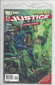 JUSTICE LEAGUE #2 (1st PRINT) COMBO PACK FACTORY SEALED DC NEW 52 2011 NM - Picture 1 of 2