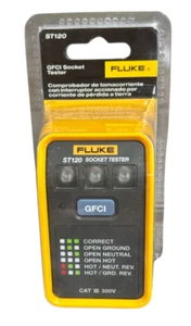 New Fluke ST120 GFCI Socket Tester (WITHOUT BEEPER) Electrical Outlet - Picture 1 of 5