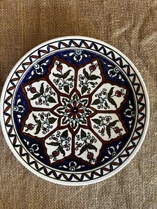 Rhodes Lindos Hand made & painted Hanging Plate Greece Tringatzis vintage 8.25 i - Picture 1 of 3