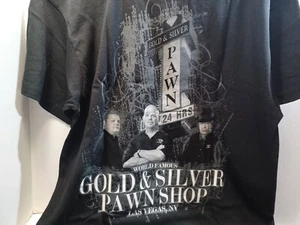 Pawn Stars Mens Large NWT Black T-shirt Gold & Silver Pawn Shop And Cast - Picture 1 of 8