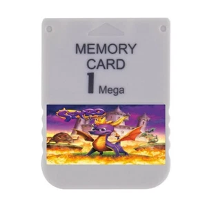Tarjeta de memoria Spyro the Dragon PS1 100% desbloqueada ahorra completo - Imagen 1 de 1