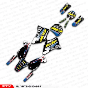 For Yamaha YZ125 YZ250 1996 1997 1998 1999 2000 2001 MX Graphics Decal Kit Black - Picture 1 of 7