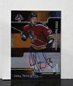 2001-02 ITG Be A Player First Signature Series Auto Joey Tetarenko #133