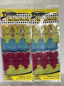 Peeps Chicks & Bunny Treat Bags 2 Packs of 10, 9.5” X 4” X 2”  (Total 20 Bags) - Picture 1 of 5