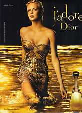 PUBLICITE ADVERTISING 2010 CHRISTIAN DIOR parfum "J'adore" CHARLIZE THERON 