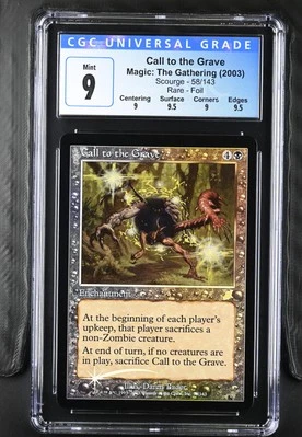 CALL TO THE GRAVE Scourge Foil Rare CGC 9 Q++ MTG [Nostalgium] - Image 1 of 2