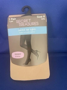 *SECRET TREASURES CONTROL TOP OPAQUE TIGHTS SIZE 4 CHINO COLOR 1 PACK 60 DENIER - Picture 1 of 2