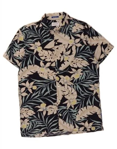 JACK & JONES Herren Kurzarm Hemd Large Navy Blau Blumen Hawaii AO08 - Bild 1 von 3