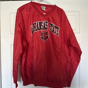 Red Oak Sportswear Arkansas State Red Wolves Men's Size L Nylon V-Neck Pullover - Picture 1 of 7