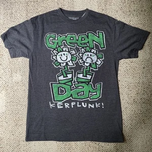 Green Day Mens Kerplunk! Flower Pots Retro Distressed Graphic Shirt New Small - Picture 1 of 5