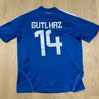 adidas R.M. Tercera camiseta Guti L 2008/09 - estado usado estampado agrietado Foto 1 de 4