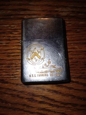 USS Fanning DE 1076 Zippo Lighter Vintage - Image 1 of 3