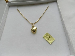 Collier / chaine et pendentif Cœur en or massif 18 carats - Imagen 1 de 10