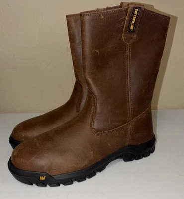 Nova Bota de Trabalho Masculina Cat Caterpillar Barra de Tração Biqueira de Aço Masculina Tamanho 11.5 - Imagem 1 de 4
