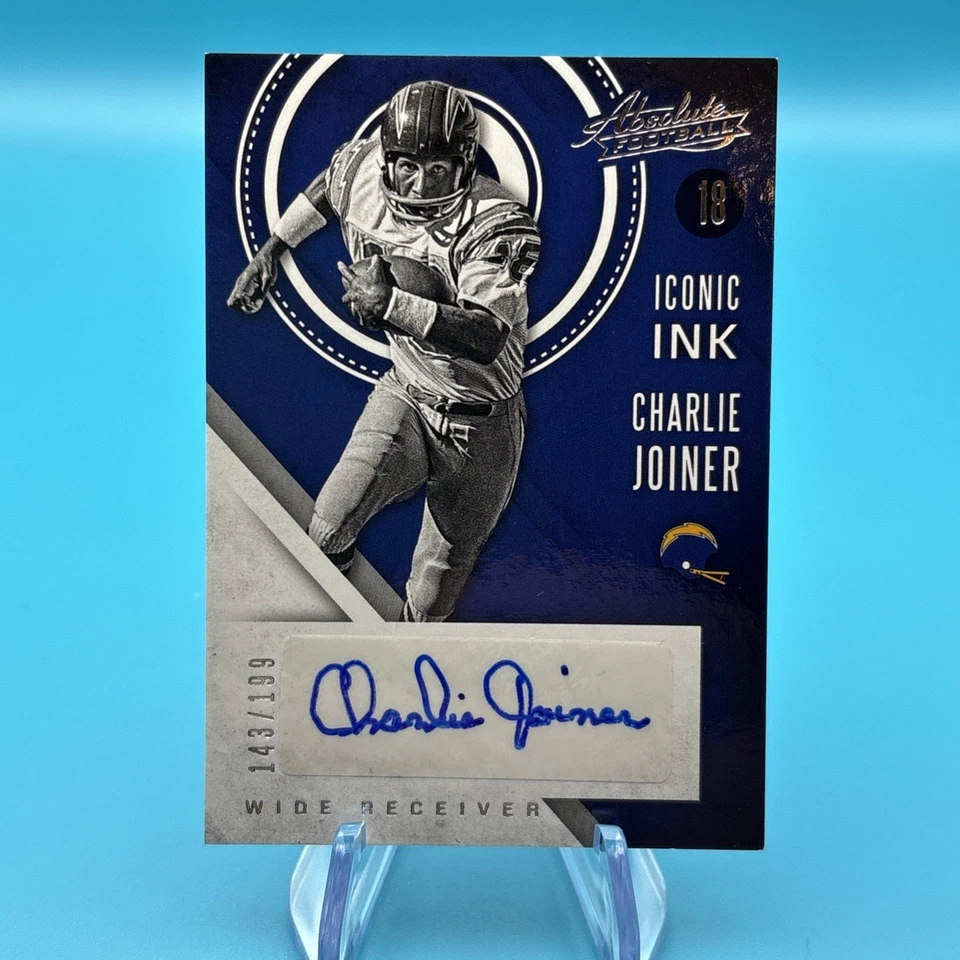 2016 Panini Absolute Iconic Ink Charlie Joiner #16 Auto 143/199 HOF - Image 1 of 2