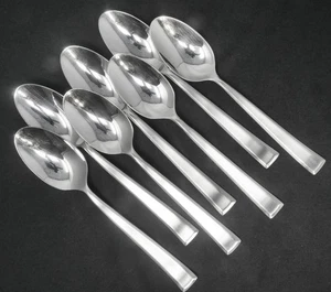 Mikasa Essex Edelstahl Suppenlöffel 7er Set. 7 3/4" lang - Bild 1 von 1