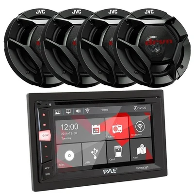 Pyle PLDN83BT.5 Double-DIN DVD Player AM/FM Receiver, 4x 6.5" 300W 2-Way Speaker - Image 1 of 4