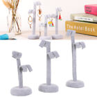 (Ice Gray Velvet) Surable Ear Stud Display Stand For Home Office For