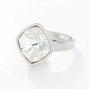 Anillo Místico Cristal Piedra de Toque de Swarovski Talla 8 Chapado en Rodio - Imagen 1 de 2