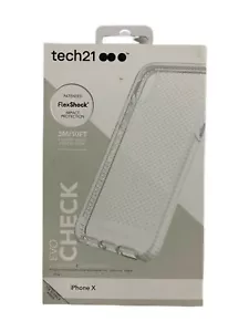 Tech21 Evo Check Case for Apple iPhone X & iPhone XS (5.8inch) Clear / White - Picture 1 of 3