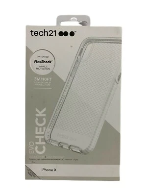 Tech21 Evo Check Case for Apple iPhone X & iPhone XS (5.8inch) Clear / White - Image 1 of 3