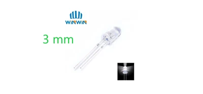 10 20 50   St.LEDs,3mm klares Gehäuse,Leucht-Diode rot warmweiß pink grün  UV 3V - Bild 1 von 4