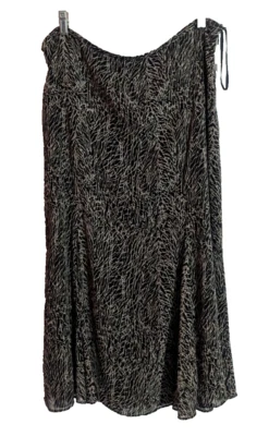 Maxi Falda Acampanada Negra Beige Y2K JONES WEAR Talla 16 Chifón Capricho Grunge Foto 1 de 4