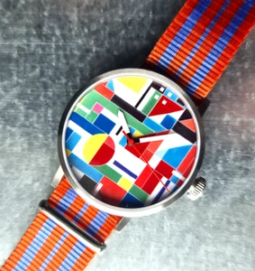CONCENTRIC-WATCH A-003 - Armbanduhren Unikat - Modern Art Stil Corbusier - Picture 1 of 10