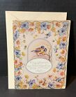 Carte de vœux antique vintage oiseaux entourés de fleurs « To One I Love » victorienne