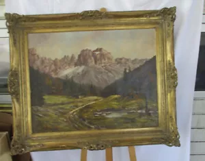 Ölbild auf Leinwand „Gebirgslandschaft“ signiert - Bild 1 von 10