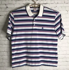 BROOKS BROTHERS Men's Performace Polo Shirt XL Blue/White Striped - Bild 1 von 4