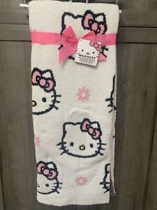 New Hello Kitty Viral White Spring 50" x 70" Super Soft Throw Blanket With Tag