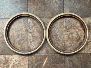 PNEUMATICI FREESTYLE 20" X 1,75 vintage anni 80 bianchi ROSS/CHENG SHIN vecchia scuola BMX - Foto 1 di 12