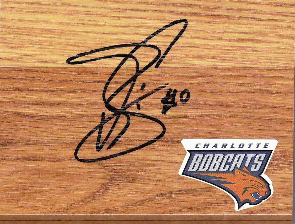 Charlotte Bobcats Bismack Biyombo Signed Floorboard COA - Image 1 of 1