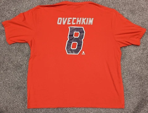 Washington Capitals Caps XXL 2XL Alex Ovechkin Athletic Workout Shirt Red Cover
