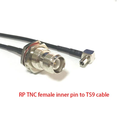 RP TNC Female Jack to TS9 Male RA Pigtail Cable RG174 20cm 8" - Image 1 of 4