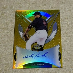 2019 Leaf Valiant ALEC MARSH Yellow Prismatic RC Auto 1/10 Royals Sharp Card!!