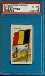 1910 E15 Flag Caramel "Flags" # Belgium Psa 6 (Pop 1 Highest) - Picture 1 of 2