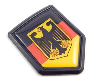 Germany German flag Black Shield Car bike Decal crest Emblem Deutschland - Foto 1 di 4
