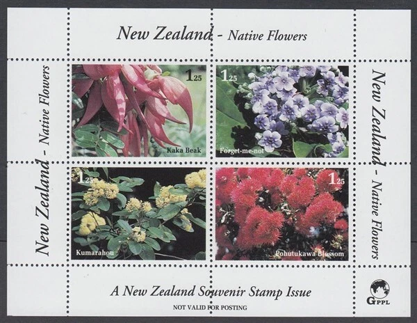 NEW ZEALAND NATIVE FLOWERS CINDERELLA M/S (ID:73/D0424) - Image 1 of 1