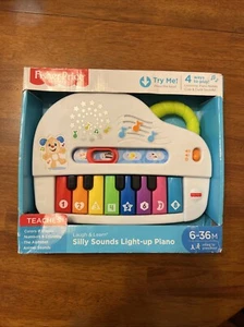 Fisher-Price Laugh & Learn Silly Sounds Light-up Piano, Multicolored -New In Box - Picture 1 of 11